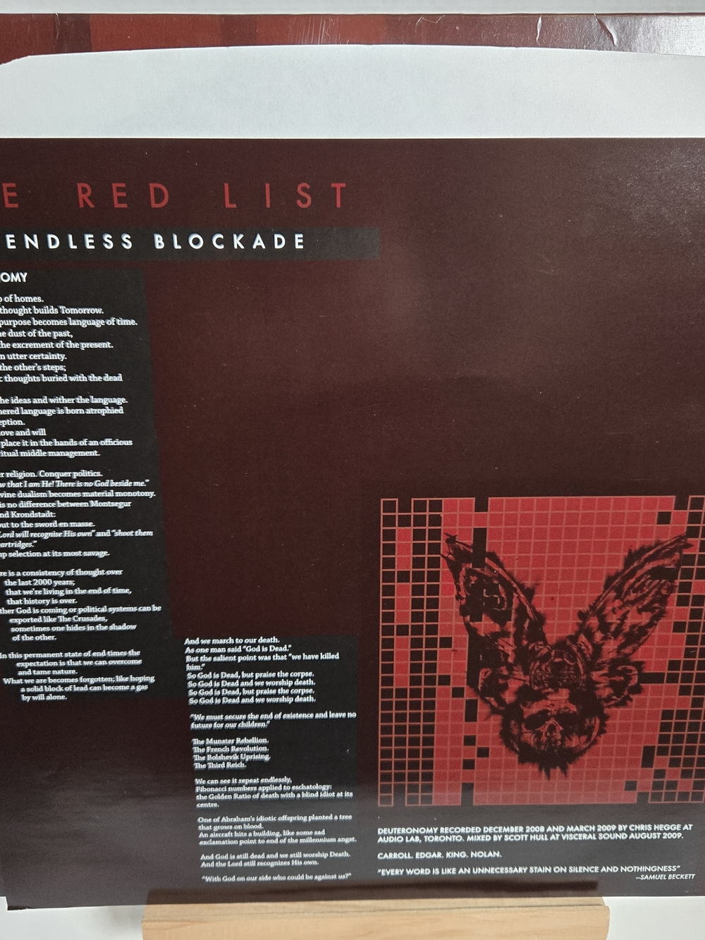 The Endless Blockade/The Bastard Noise, The Red List Vinyl Record!